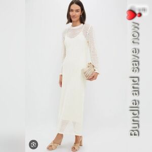 NWT Hyacinth House Cream Knit Amanyara Maxi Dress Size Large